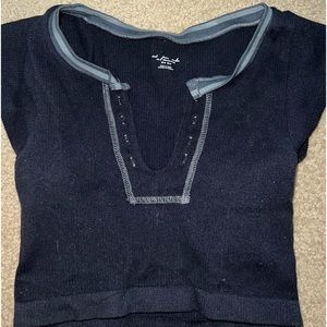 Urban Outfitters Out from under go for the gold seamless black top XS